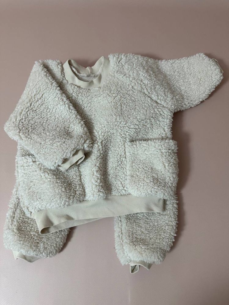 Теплый Костюм little angel 6-9 месяцев меховой костюм