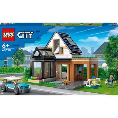 Конструктор LEGO City 60398 Семейный дом и электромобиль 462 деталей