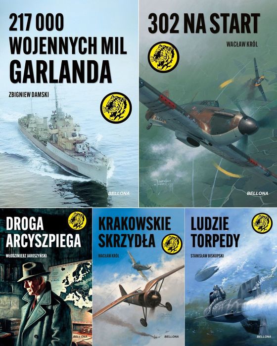 Seria Z Tygrysem Zestaw 5 Książek Wydawnictwo Bellona nowe