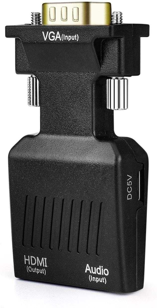 Adapter Konwerter VGA D-SUB do HDMI + Audio Dzwięk