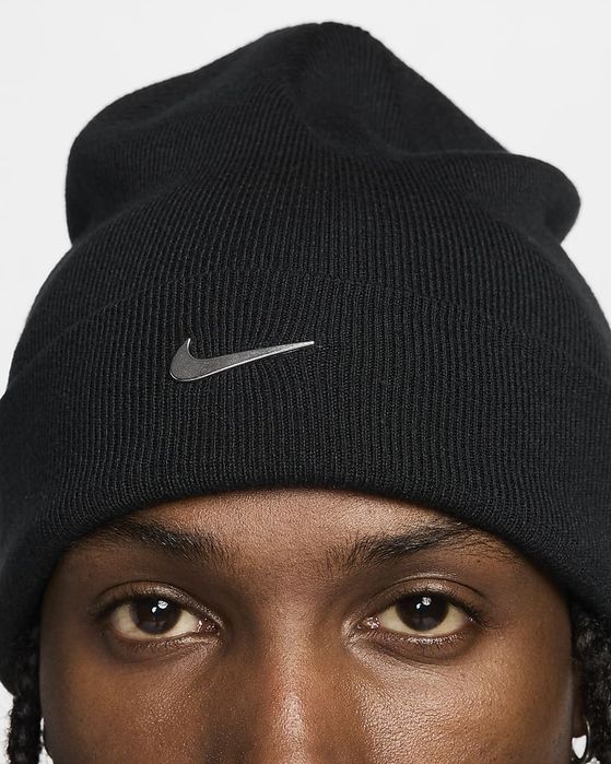 ОРИГІНАЛ шапка шапочка Nike HF6630-10 чорна осінь зима металевий свуж