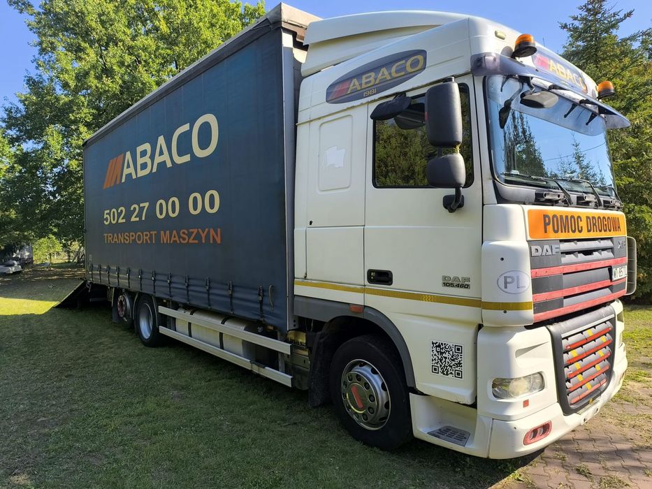 DAF XF 105  Daf XF specjalny laweta przewóz maszyn serwisowany pomoc-drogowa Euro