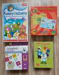 Domino, puzzle, układanki edukacyjne, kolory i kształty