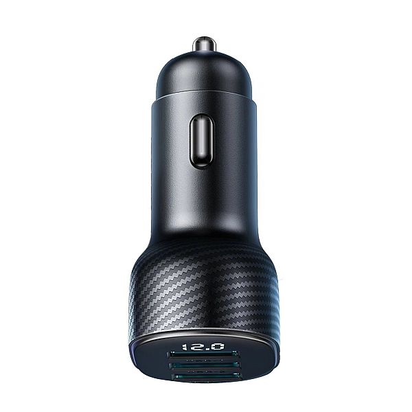 Ładowarka samochodowa Joyroom JR-CCD03/3.4A z wyświetlaczem 3x USB-A -