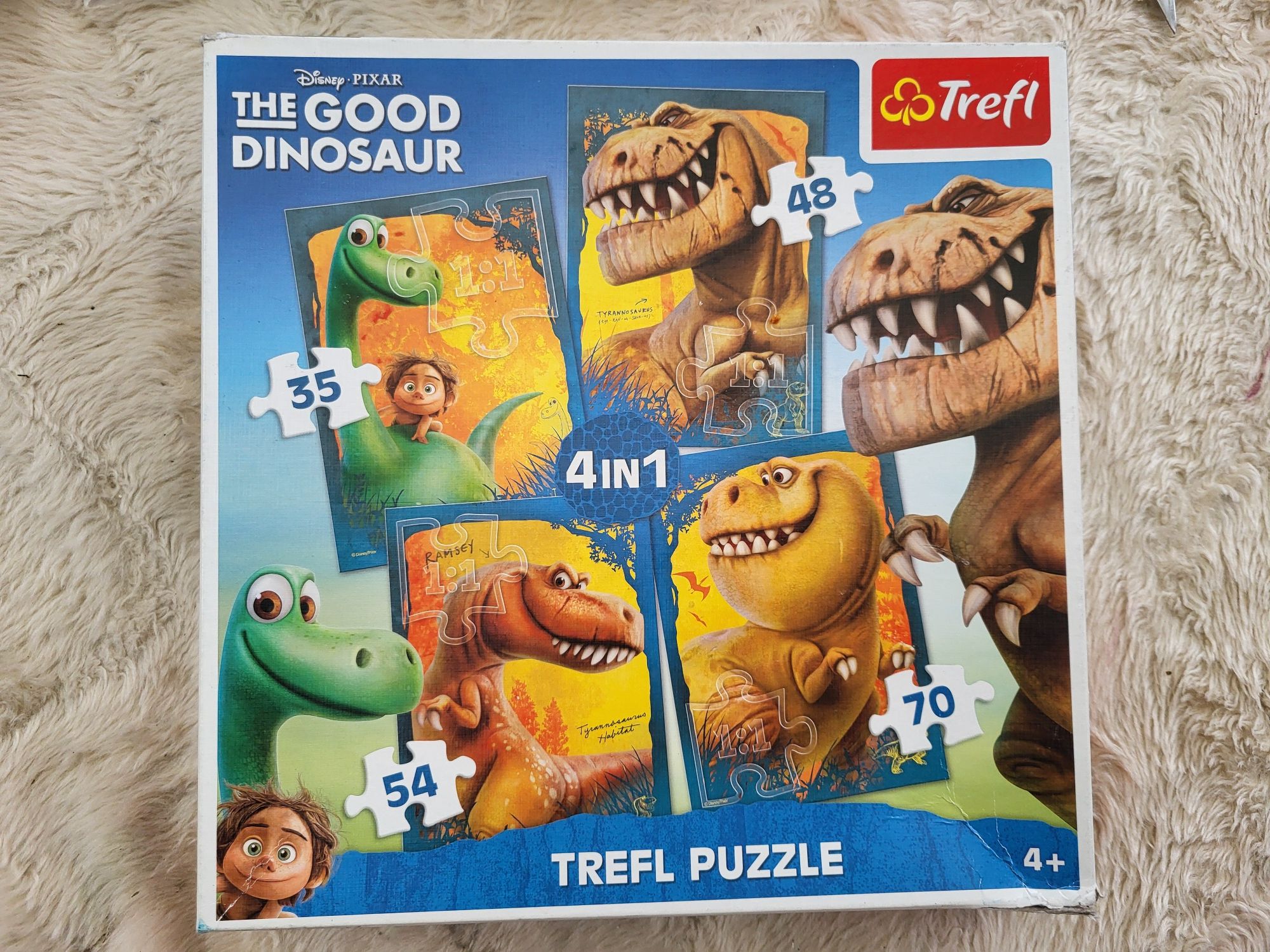 Dinozaury 4w1 Puzzle The Good Dinosaur 4+