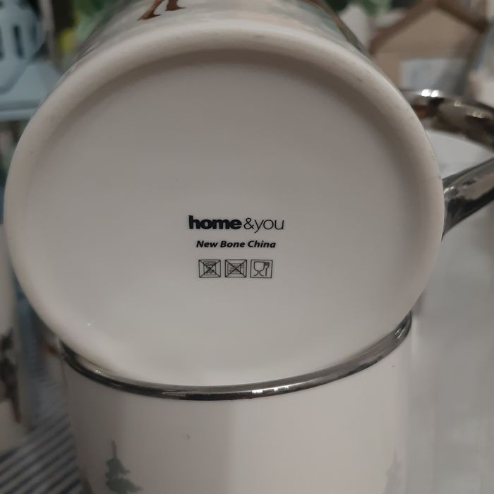 6 szt. Kubki ,,Home and you" Boże Narodzenie, jak nowe, kubek zima