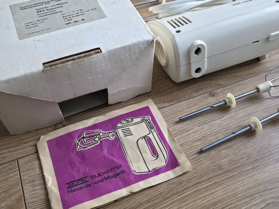 Mikser ręczny AKA Supermix NRD DDR PRL Vintage Sprawny Oryginał zEpoki