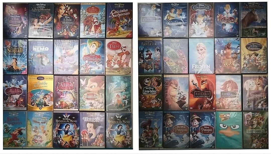 Lote 346 DVD's originais da Disney / DreamWorks / Warner, anime, manga