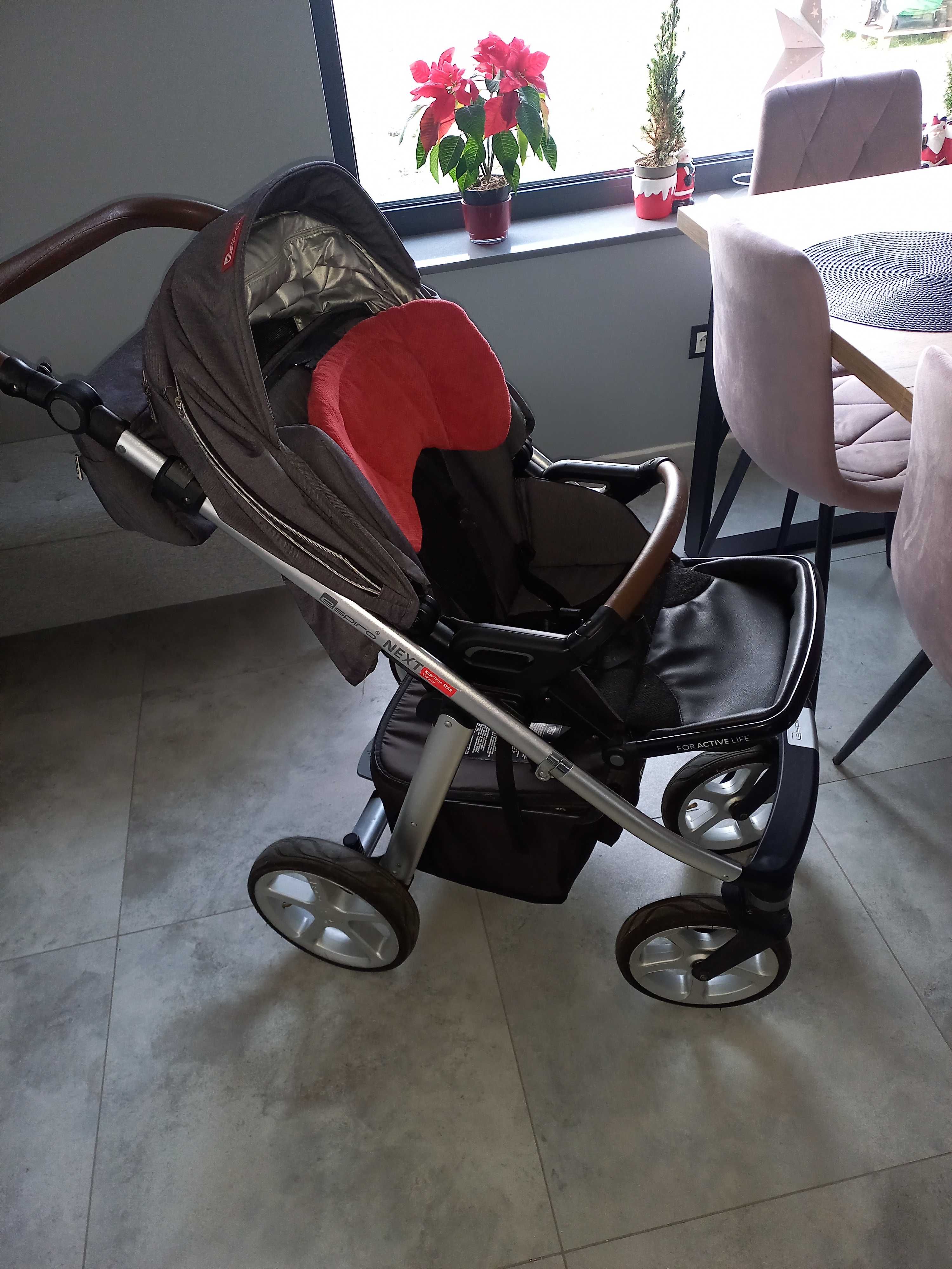 Wózek espiro next manahattan plus śpiworek pokrowce adaptery