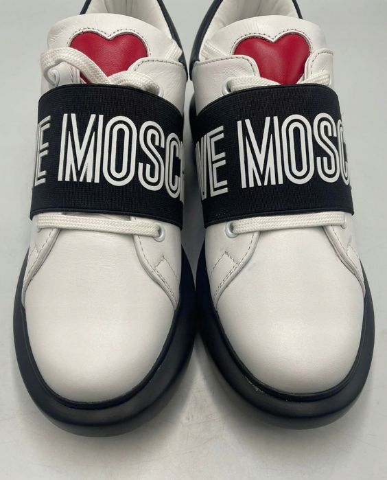 Love Moschino Sneakersy białe buty damskie dziewczęce R36 22.9 skóra