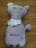 Maskotka kotek z imieniem hand made