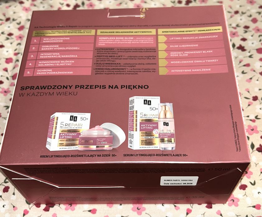 aAA Zesraw prezentowy Krem + Serum Technologia 5Repair Altywny lifting