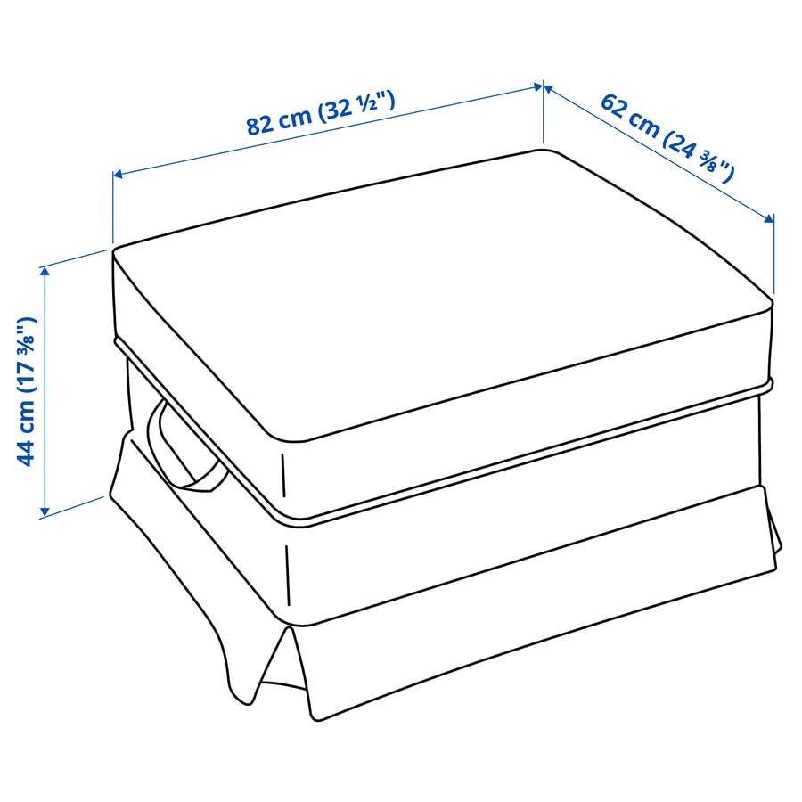 Pufa Ikea Ektorp podnóżek ze schowkiem
