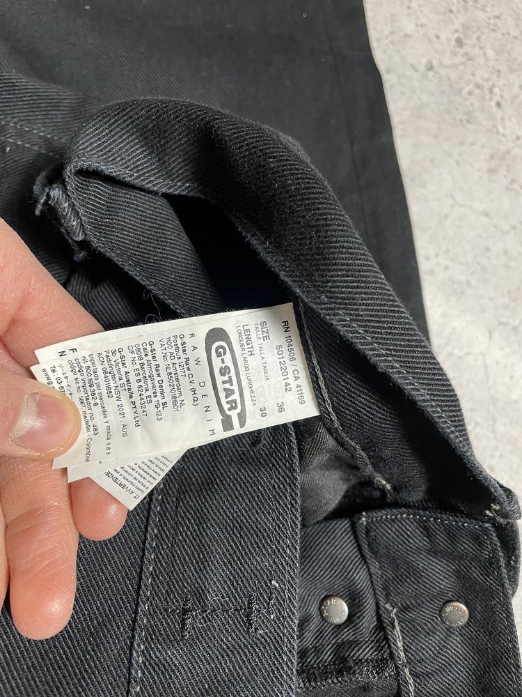 Мужские Черные Джинсы G Star Raw Оригинал Идеал M-L 36x30