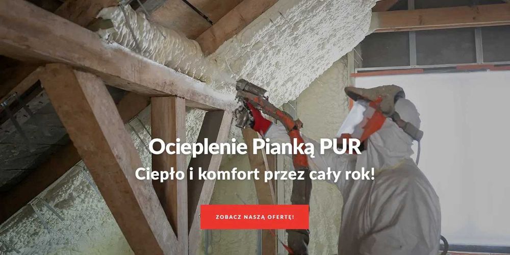 Ocieplenie wdmuchiwanym granulatem pianowanie, piana pur