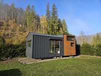 Domek mobilny z sauną Tiny House rekreacyjny na kołach