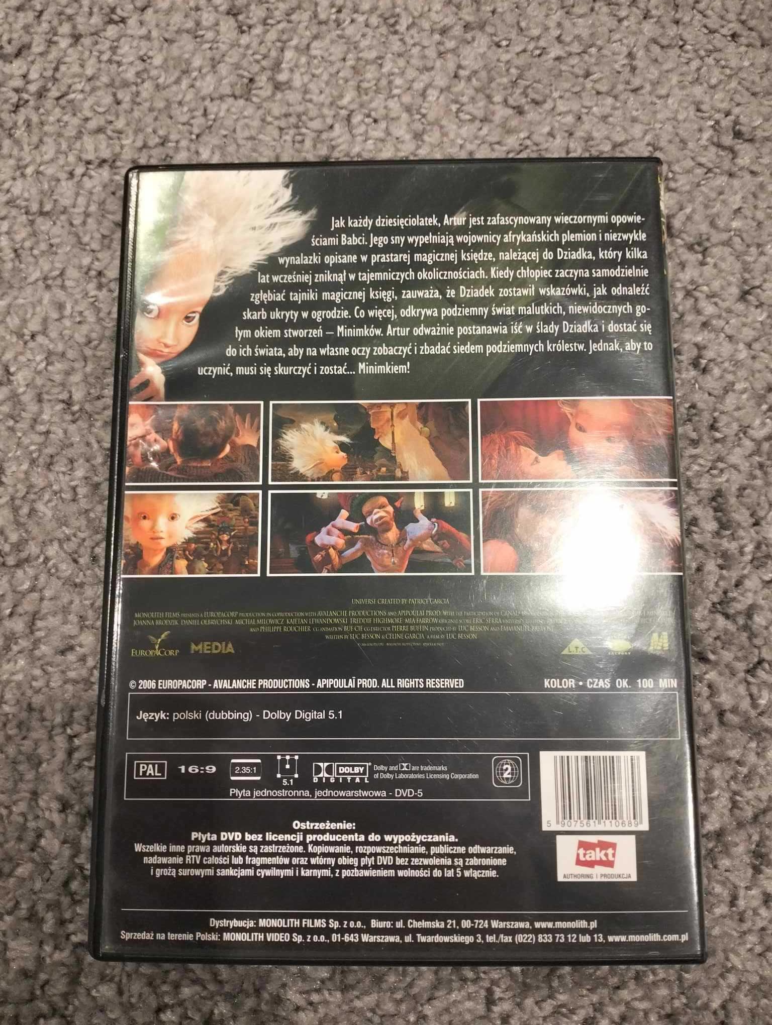 Artur i minimki film DVD