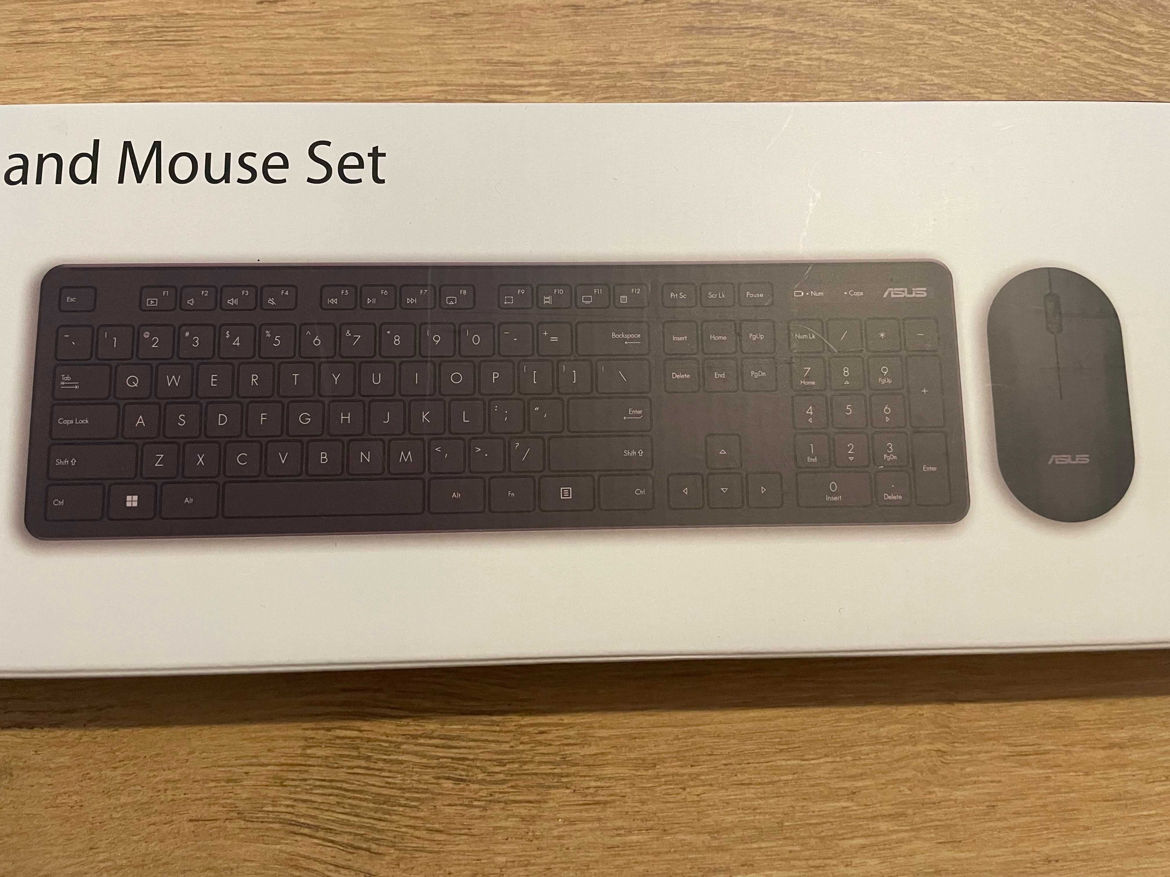 Zestaw Bezprzewodowy Klawiatura + Mysz Asus CW100 Czarny