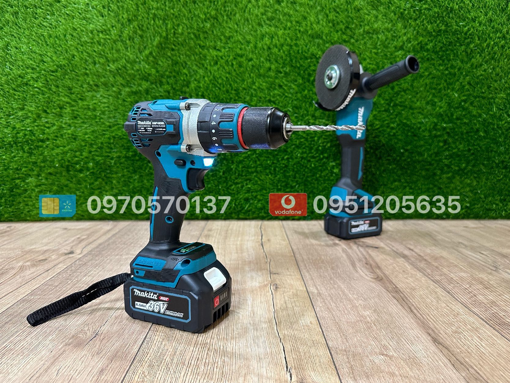 Набір 2/1 Makita Болгарка DGA504BL + Шуруповерт DHP485BL New 36V 8Ah