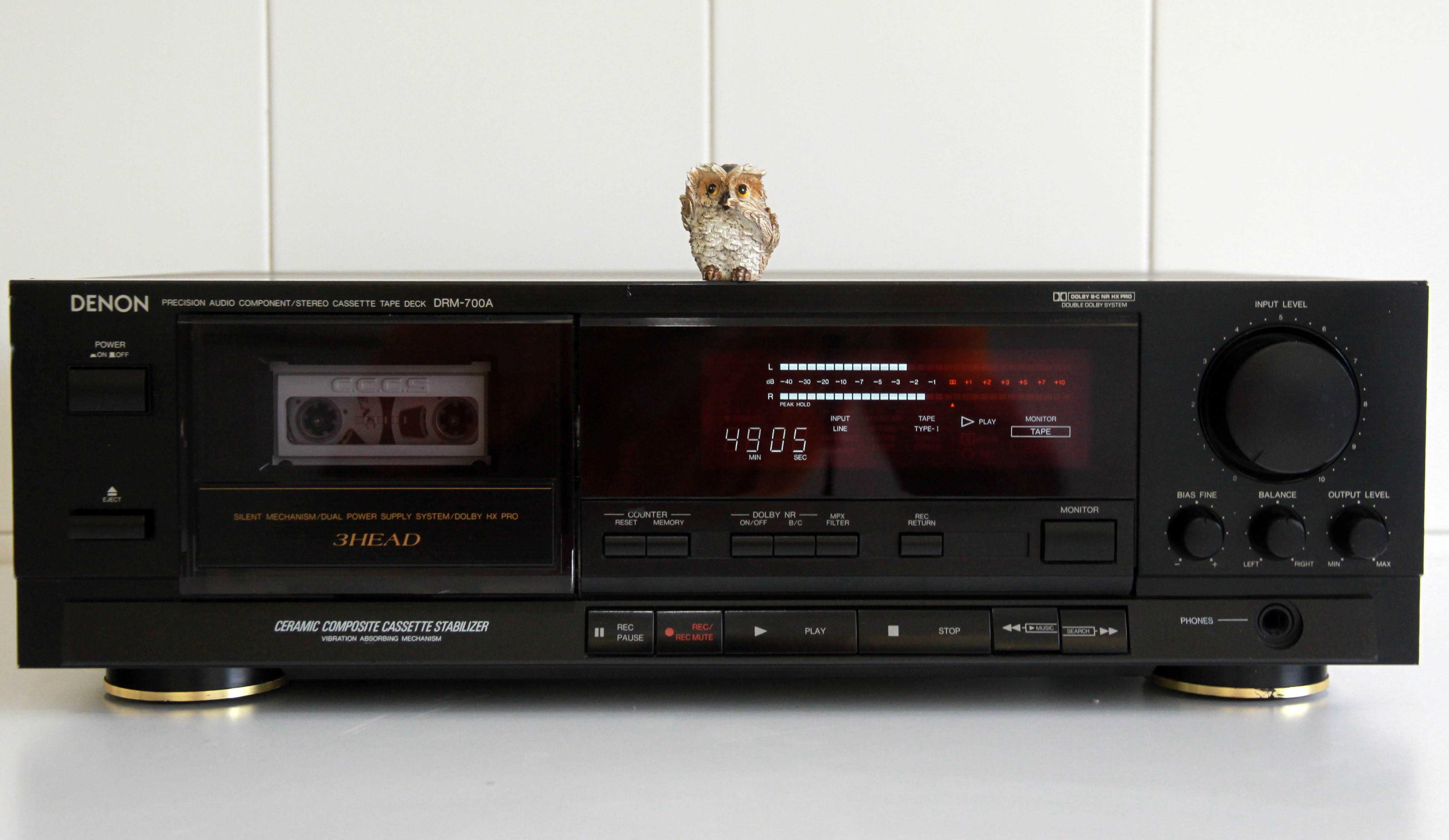 Denon DRM- 700A Tape Deck Cassetes 3 cabeças