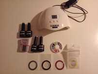 LAMPA do Paznokcji UV/LED plus lakiery i zestaw do manicure.