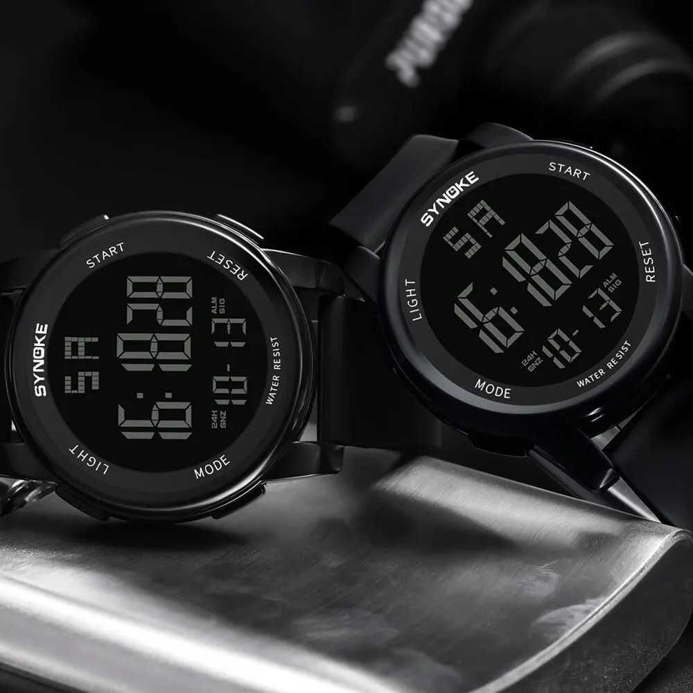 Duży elektroniczny cyfrowy zegarek męski Synoke sportowy wodoodporny