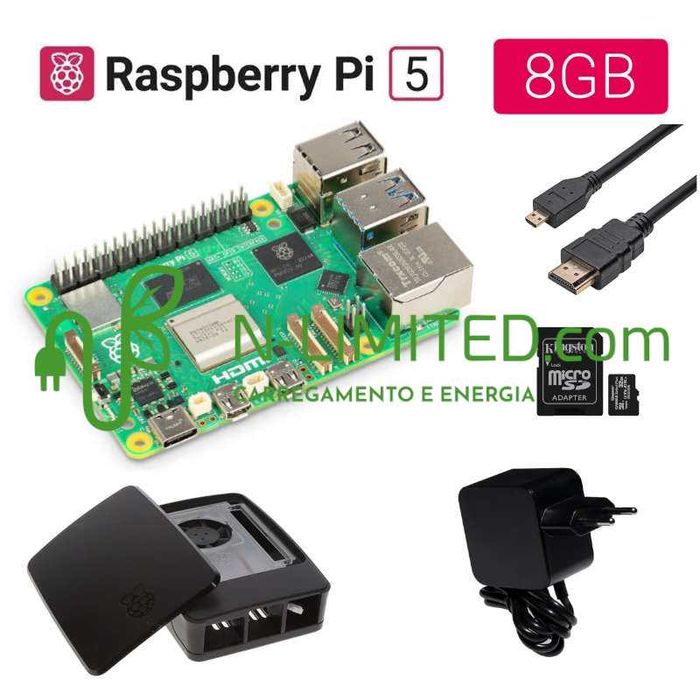 Raspberry Pi 5 8GB PLACA e KIT 64GB