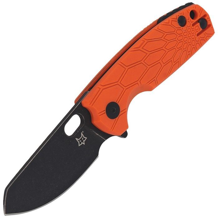 Nóż składany Fox Baby Core FRN Orange, Black Stonewashed N690 by Jespe