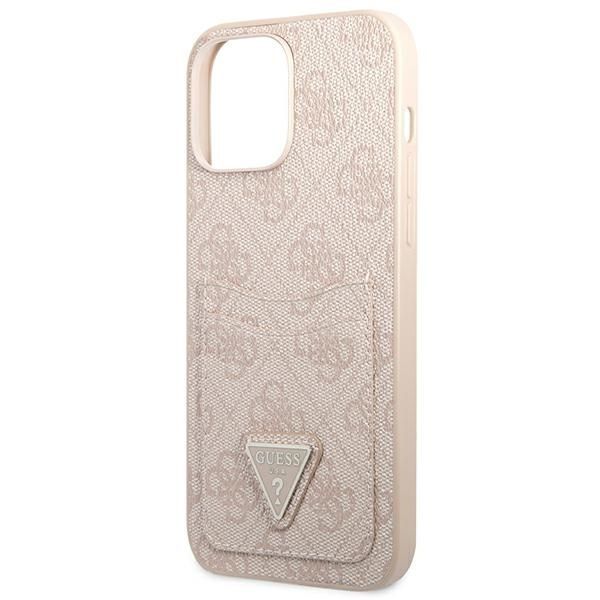 Etui Guess 4G Double Card Triangle Logo iPhone 13 Różowy