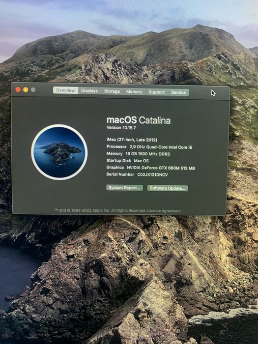 IMac 27" 16GB RAM, 500GB SSD