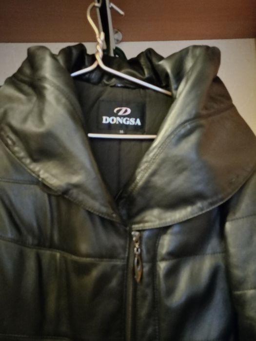 пальто натуральна шкіра зима-осінь на сінтепоні  розмір M