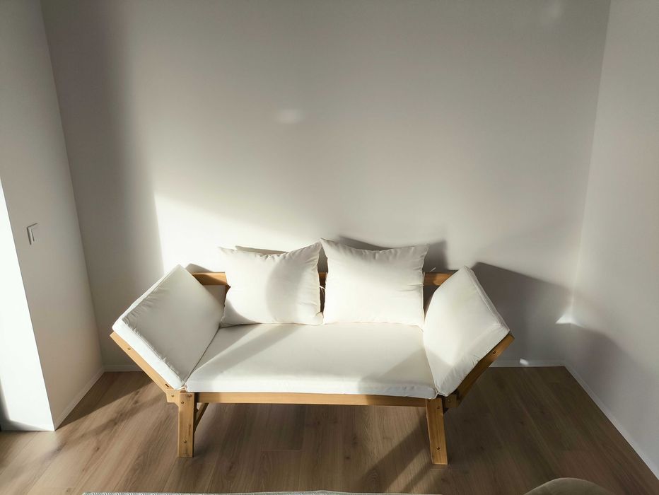 Sofá de jardim/terraço em Acácia 3 lugares reclinável Como Novo