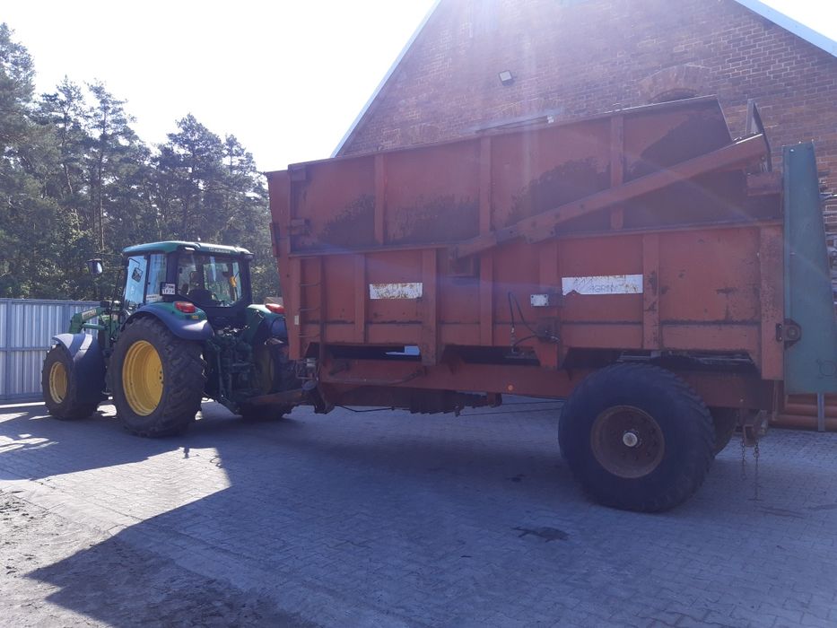 Rozrzutnik obornika AGRIMAT T100 10ton przyczepa objetosciowa ZAMIENIE