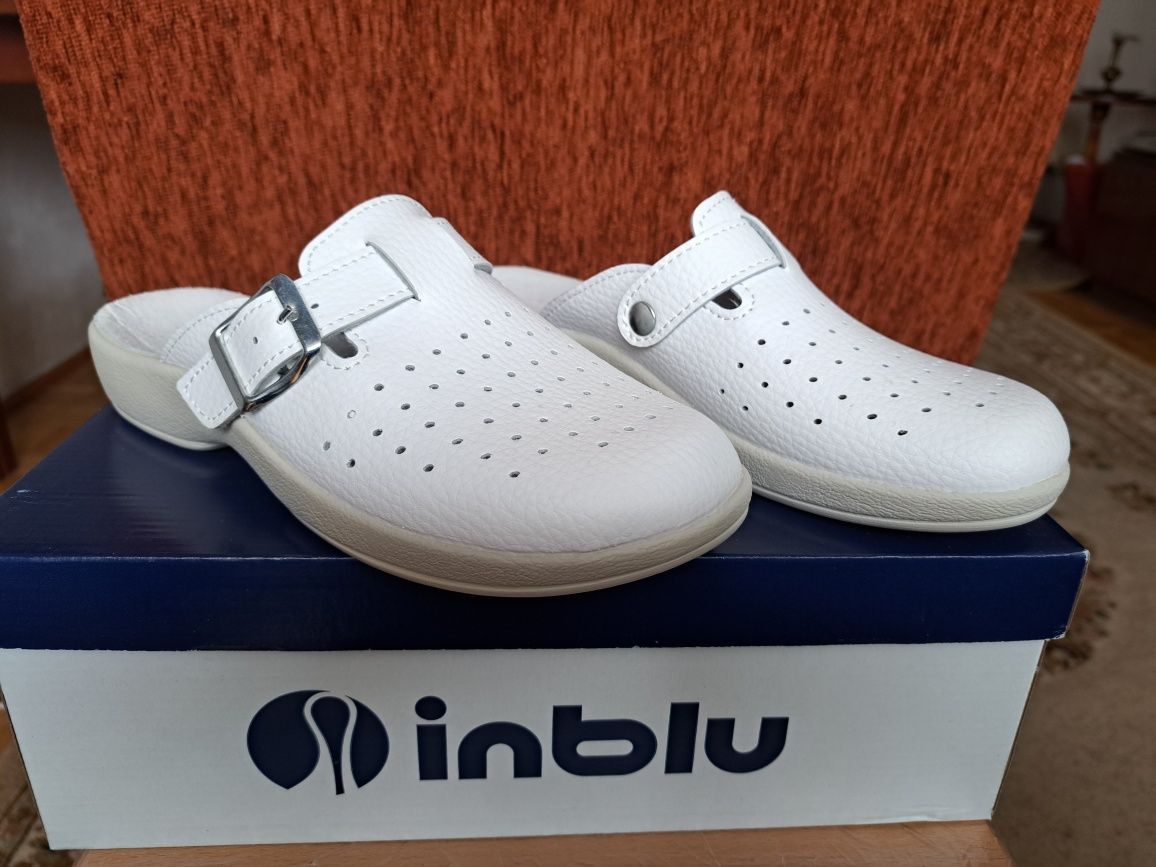 Klapki Inblu białe