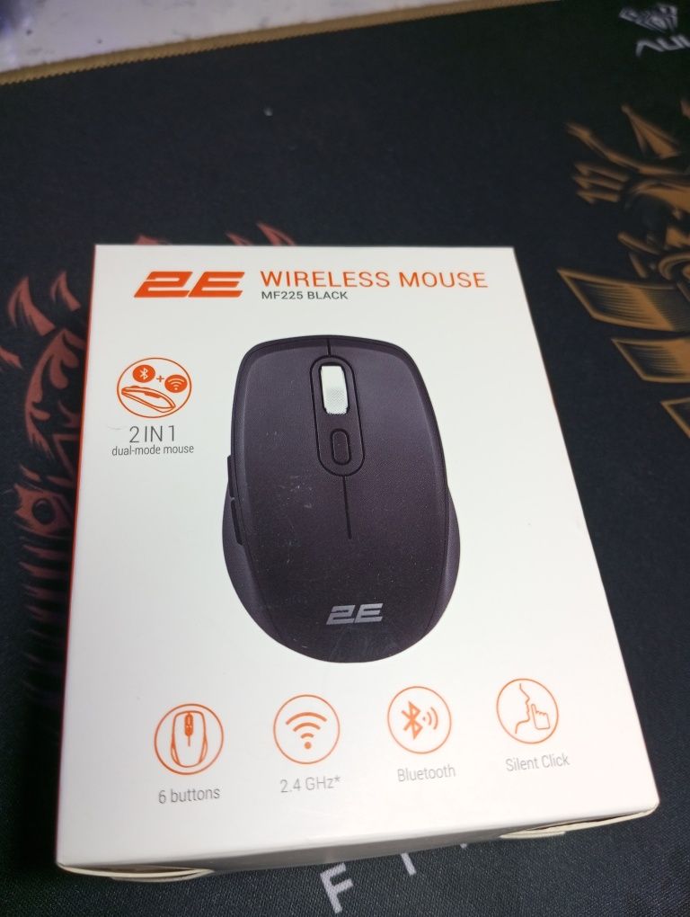 Мишка 2Е MF225WBK Black