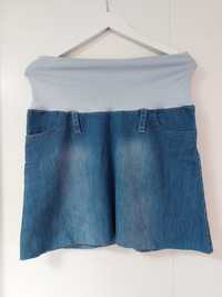 Spódniczka ciążowa spódnica ciąża dżins jeans jeansowa na lato mini kr