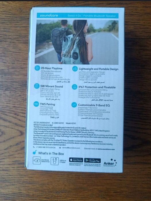 ANKER SoundCore Select 4 Go. Портативна колонка. Нова, запакована