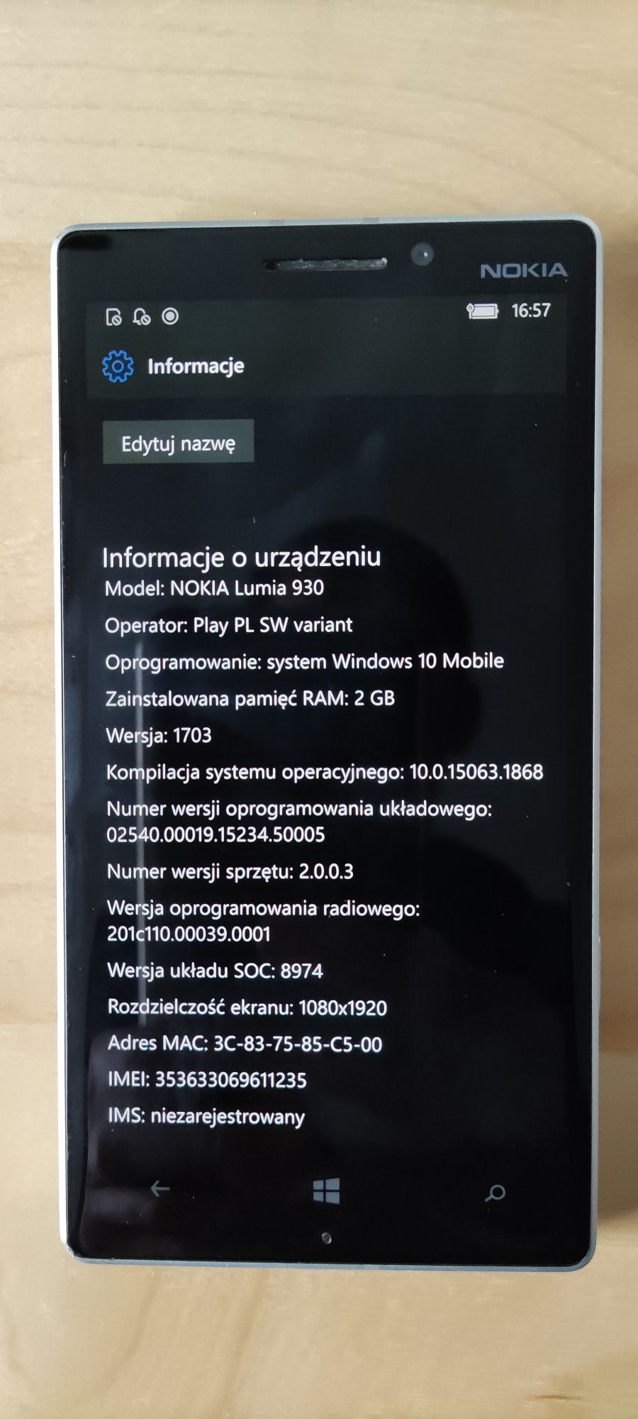 NOKIA Lumia 930 2/32GB LTE Wifi 5Ghz