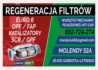 Regeneracja i naprawa filtrów DPF/FAP