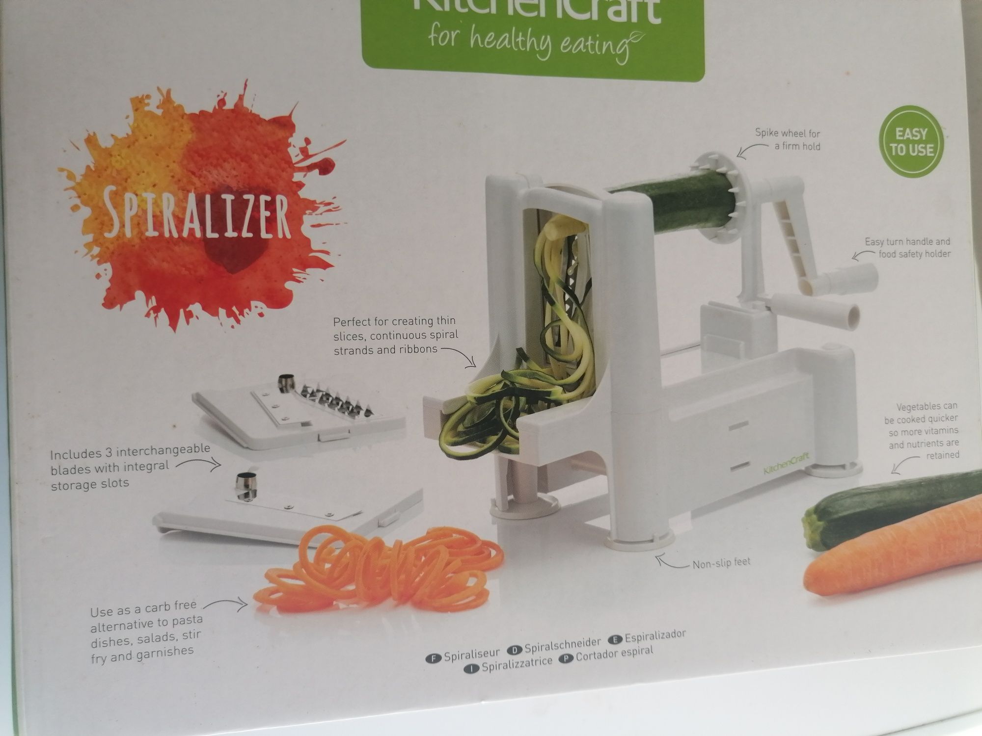 Spiralizer marca Kitchen Craft tipo Mandolina