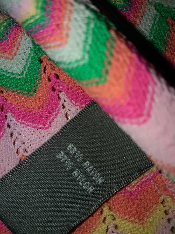 Sweter S 36 Josephine Chaus narzutka ażurowy kolorowy koronkowy