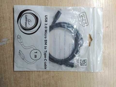 Przewód 1m USB-C/MicroUSB czarny