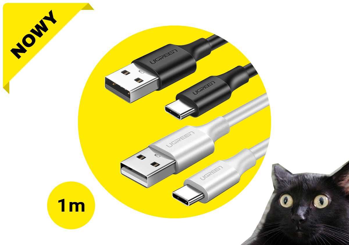 [NOWY] - Kabel Ugreen Nickel Plating USB-A/USB-C [1m]