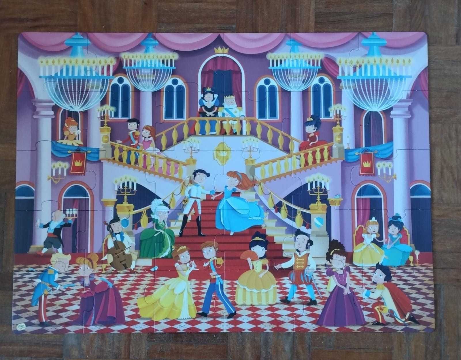 Puzzle + livro "O baile das princesas"