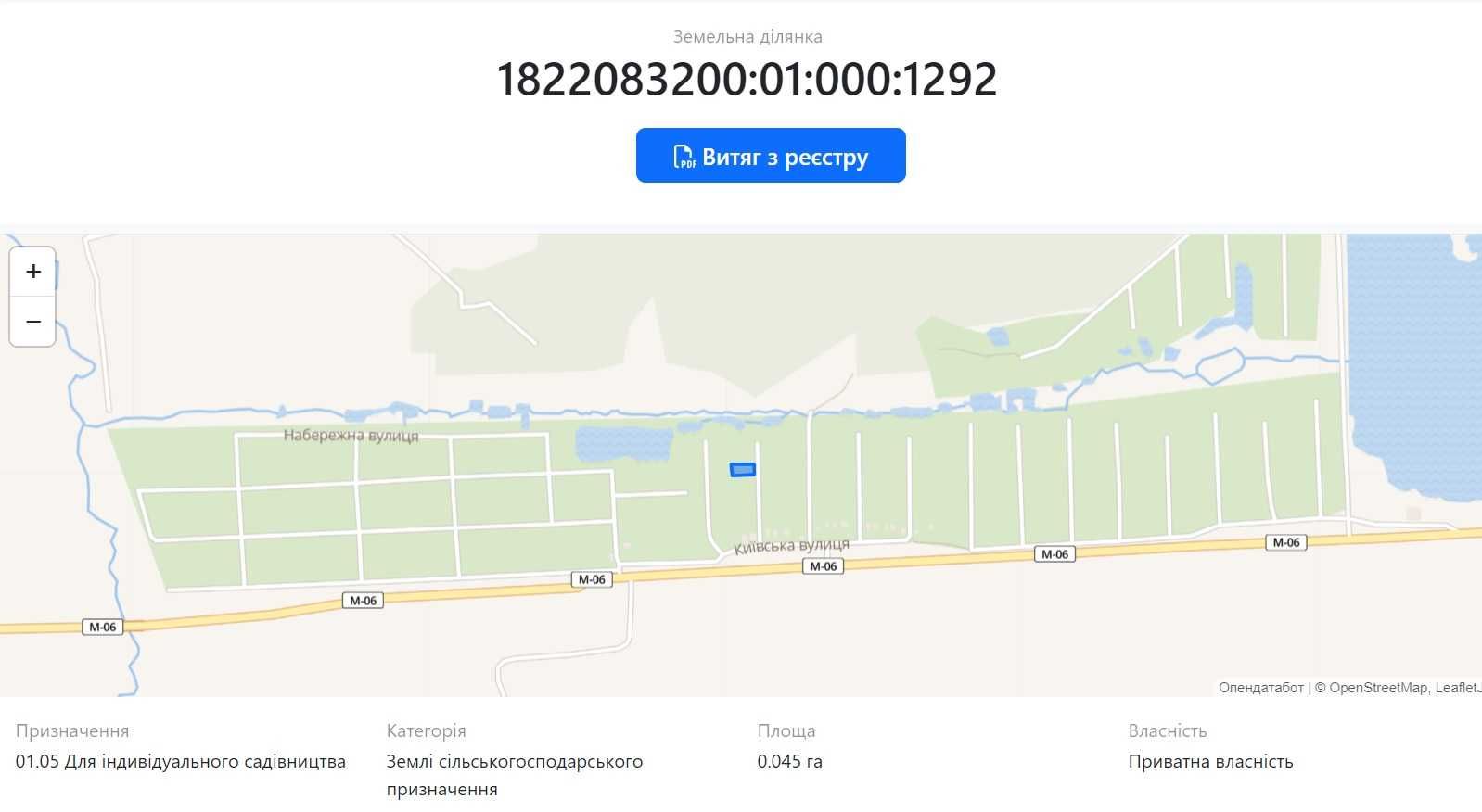 Ділянка 4,5 сотки, СТ "Кам'янка", Житомирська обл.