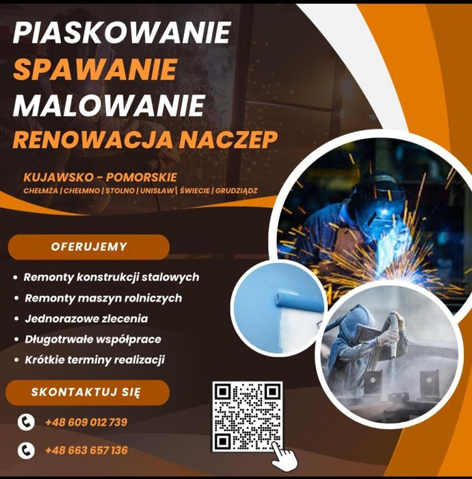 Kompleksowe usługi.piaskowanie.malowanie natryskowe.spawanie