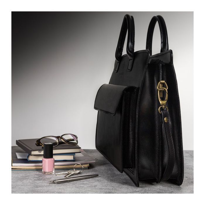 Elegancka skórzana aktówka damska Paolo Peruzzi N05-BL