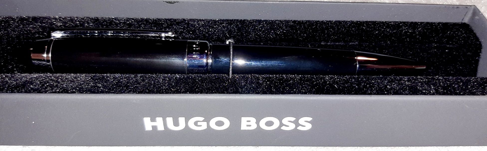 Nowy oryginalny długopis Hugo Boss czarny piano/chrom.