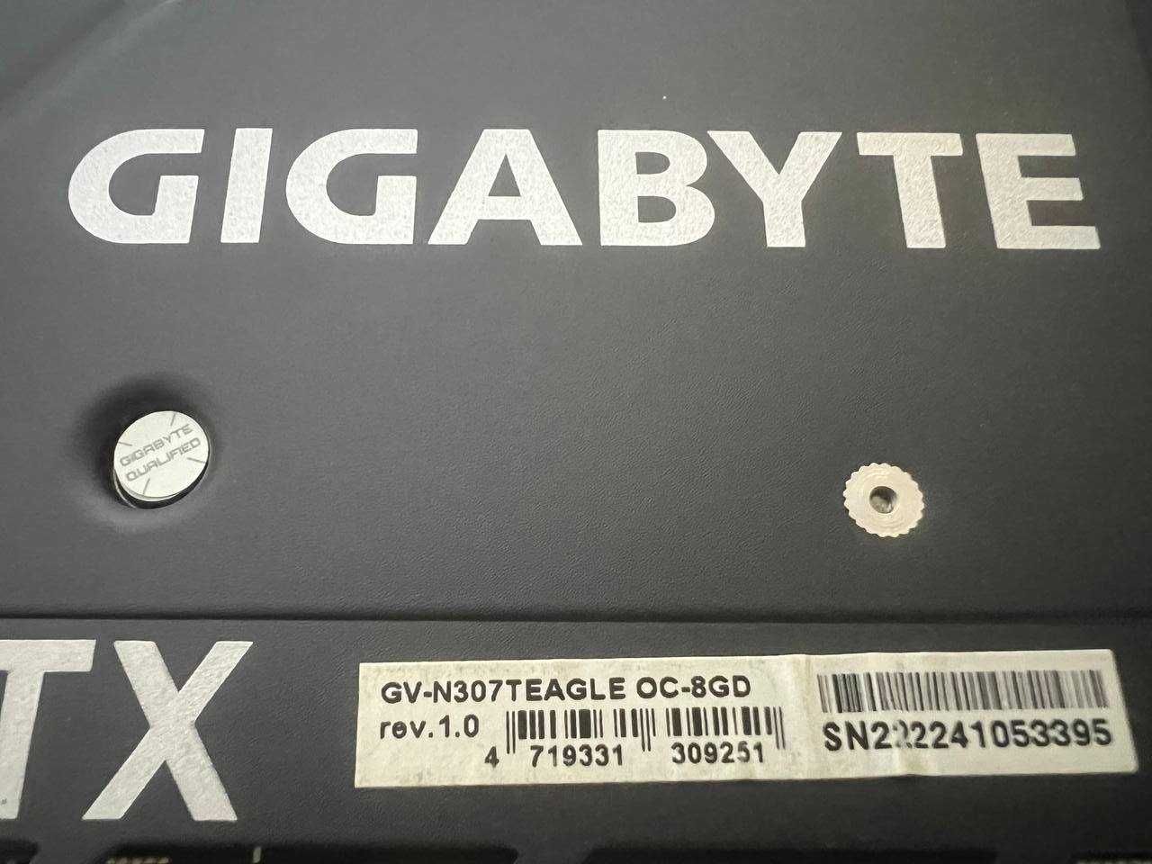 Відеокарта Gigabyte GeForce RTX 3070 Ti EAGLE OC на офіційній гарантії