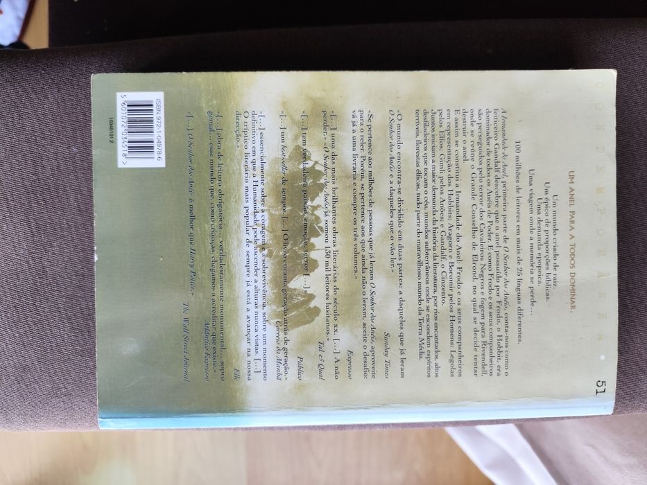Livro o senhor dos anéis a irmandade do anel